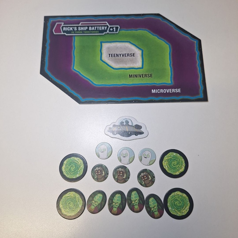 Risk Rick and Morty‎ Ship Battery Board and Tokens Set Replacement Pieces 2018